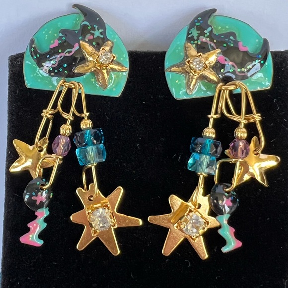 Vintage Lunch At The Ritz Celestial earrings - Picture 1 of 8